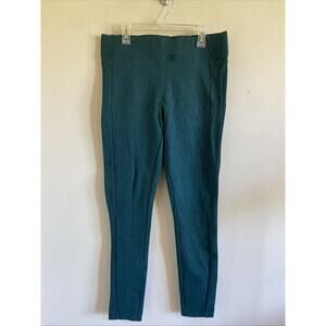 Loft Outlet Heathered Green Leggings Pull On Ponte Pants Womens Medium NEW NWOT